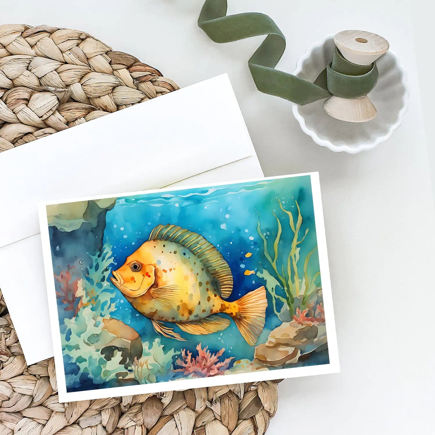 Flounder Greeting Cards