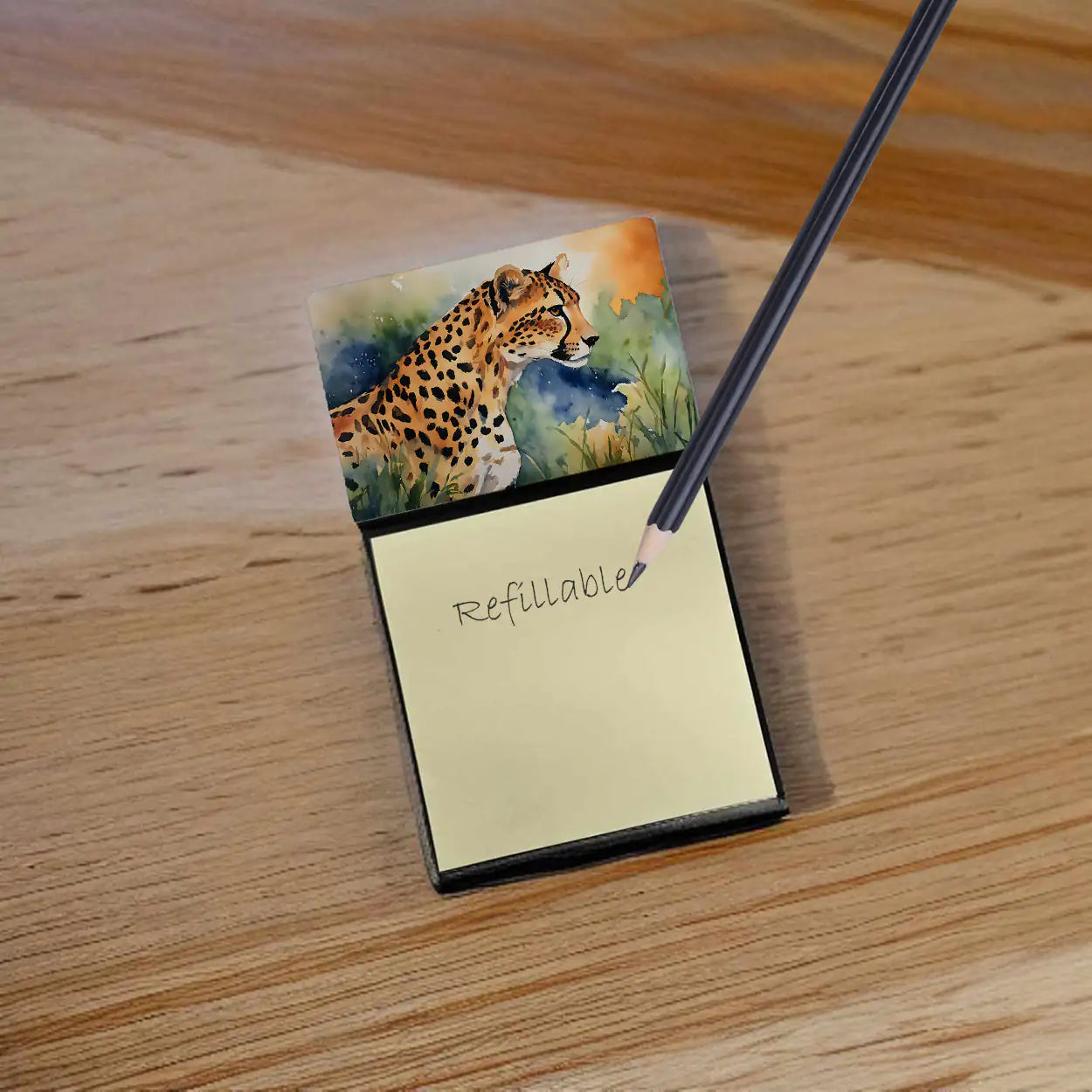 Cheetah Sticky Note Holder