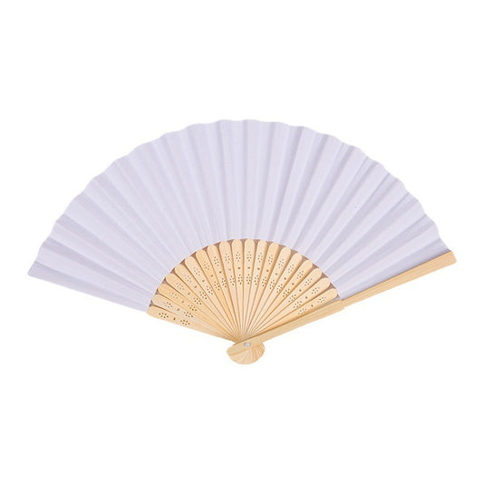 Customized Blank Folding Fans with Bamboo Handle
