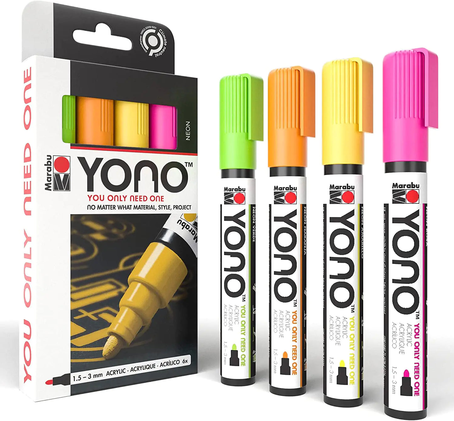 Neon Marabu YONO Markers 4-Pack