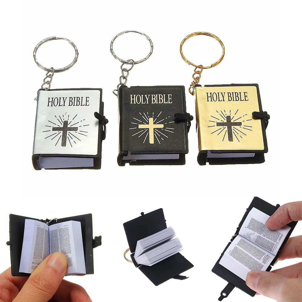 Mini Bible Keychain Book Pendant