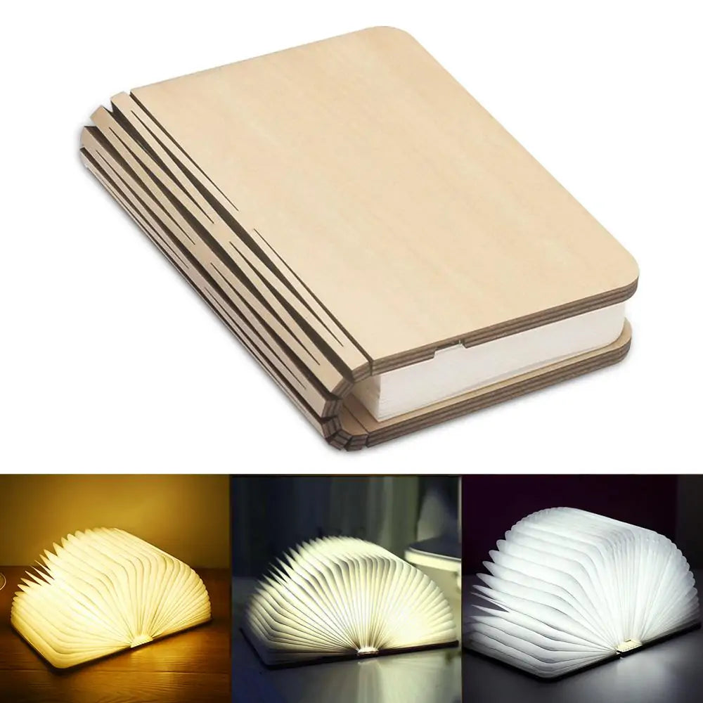 Wooden Book Lamp (Maple and Walnut)