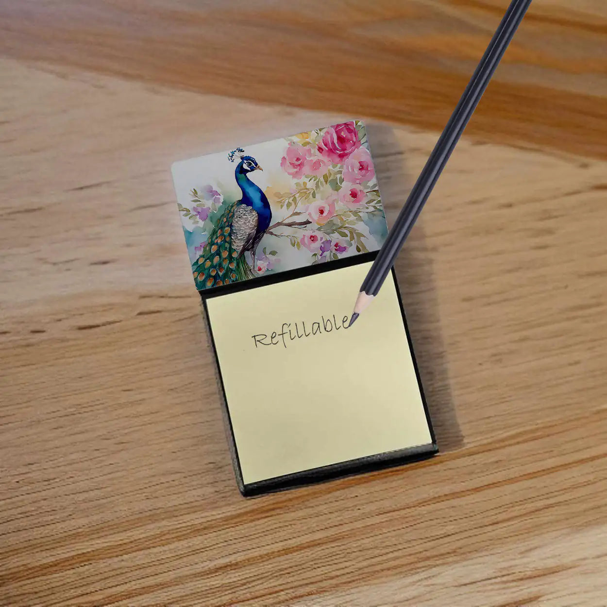 Peacock Sticky Note Holder