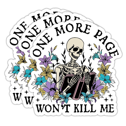 (3PCS) One More Page Sticker acotar Book Set Skeleton Sticker Kindle Paperwhite Kindle Sticker booktok Horror Sticker Book Sticker for Kindle Adult booktok Sticker Paperwhite Kindle