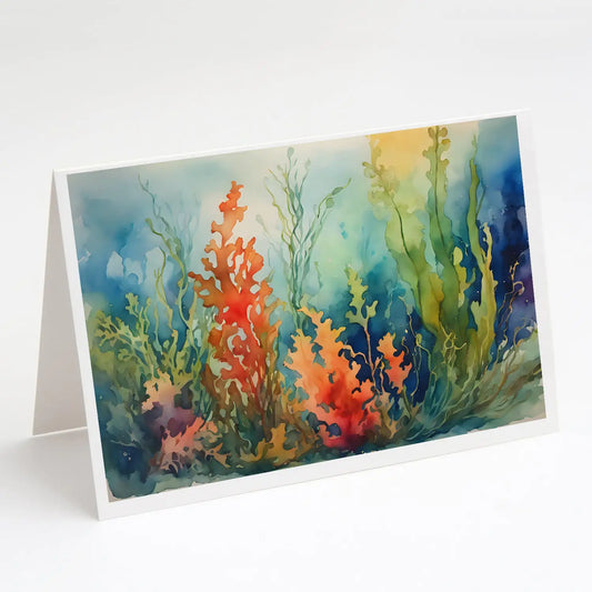 Seaweed Greeting Cards Pack of 8