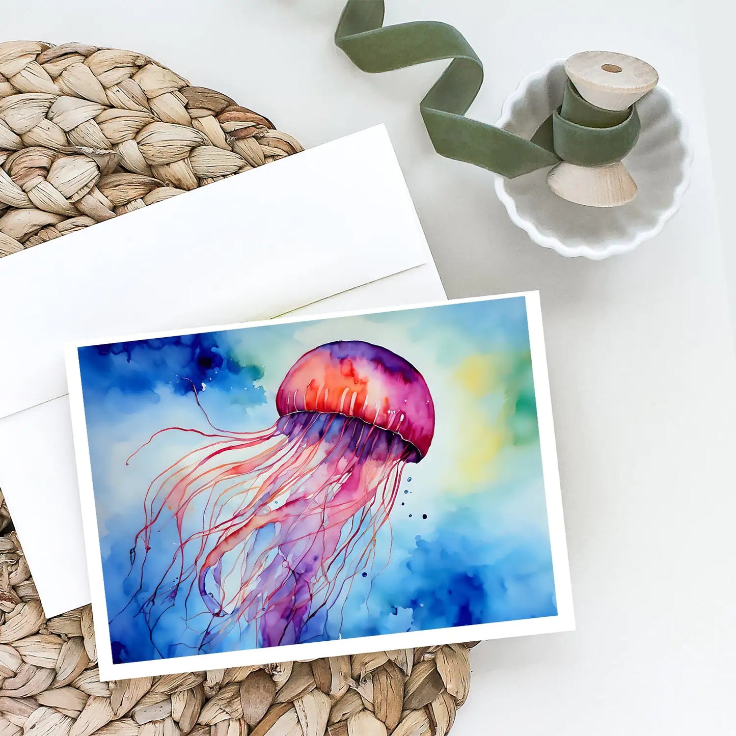 Jellyfish Greeting Cards Pack of 8