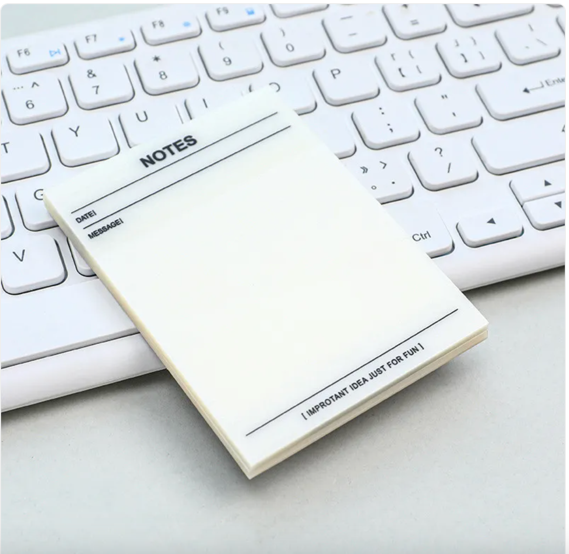 Transparent Writable Sticky Notes