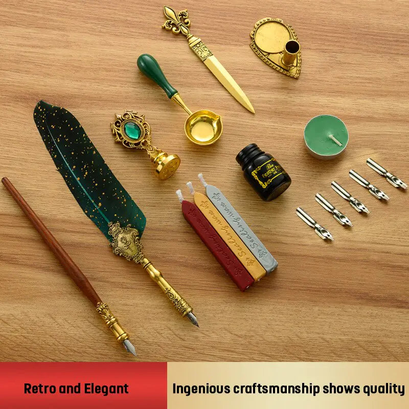 Antique Feather Pen Kit