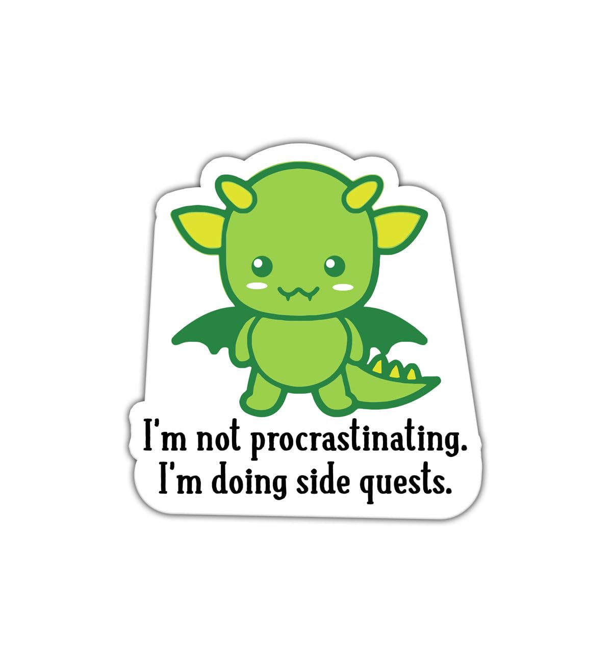 (3Pcs) Im Not Procrastinating Im Doing Side Quests Sticker - Dragon Sticker - Sticker for Gamer - Geek Sticker - Funny Sticker - Stickers 3X3 - Sticker Wall - Laptop - Cell - Tumbler