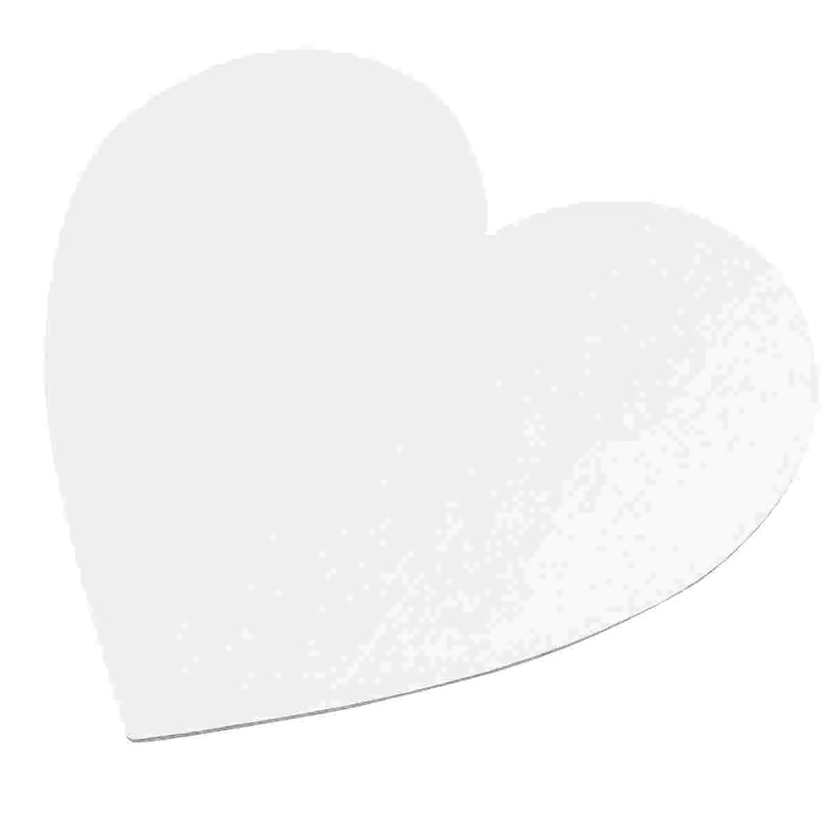 5 Pieces Blank Heart Canvas