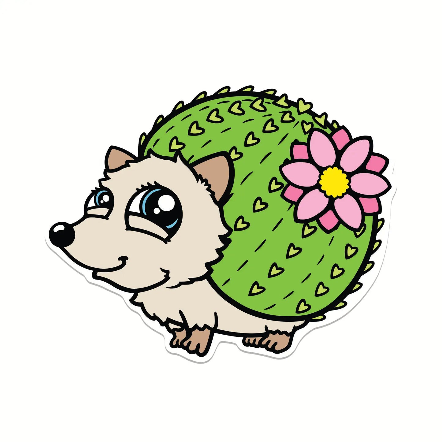 Cactus Hedgehog Sticker