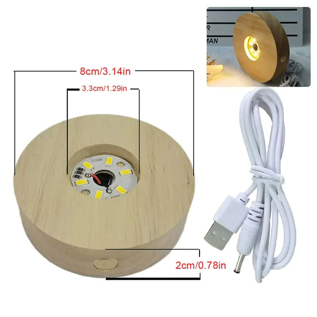 New Wooden LED Light Dispaly Base