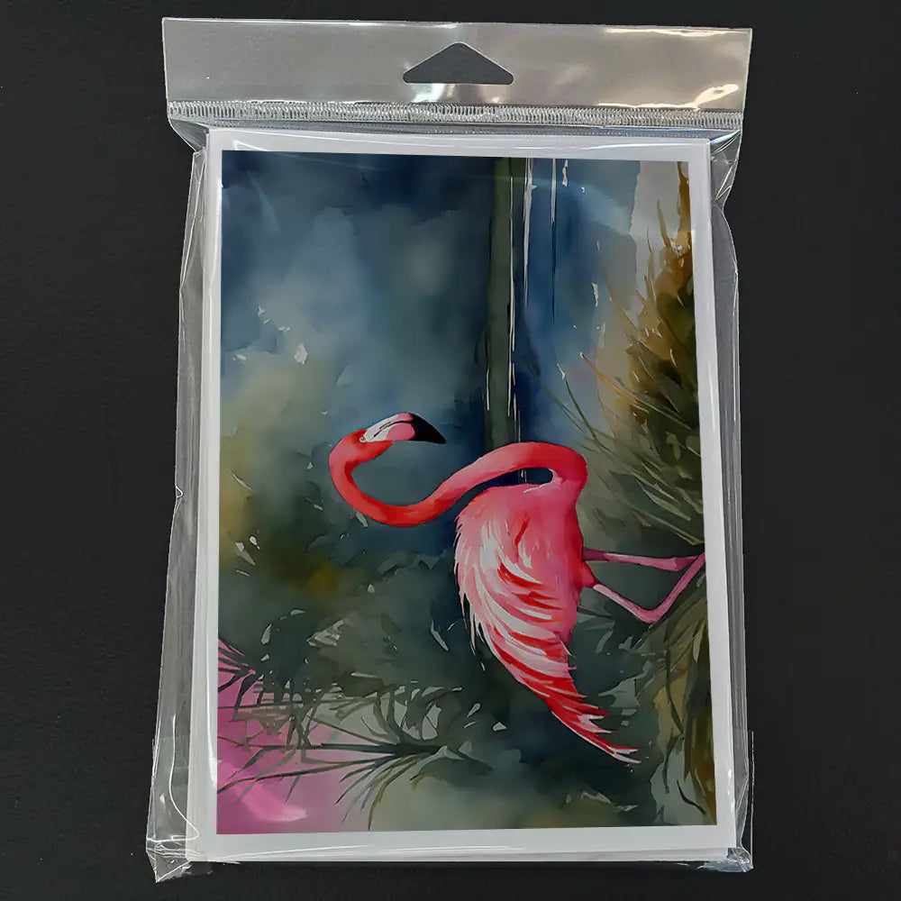 Flamingo Greeting Cards Pack of 8