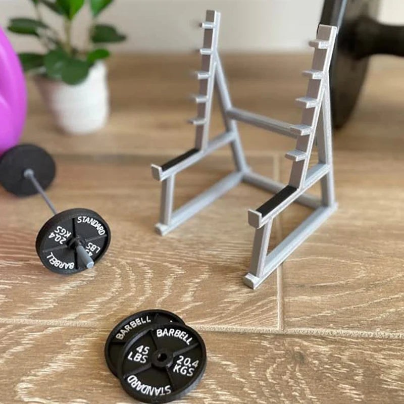 Pencil Holder For Desk- Barbell Rack