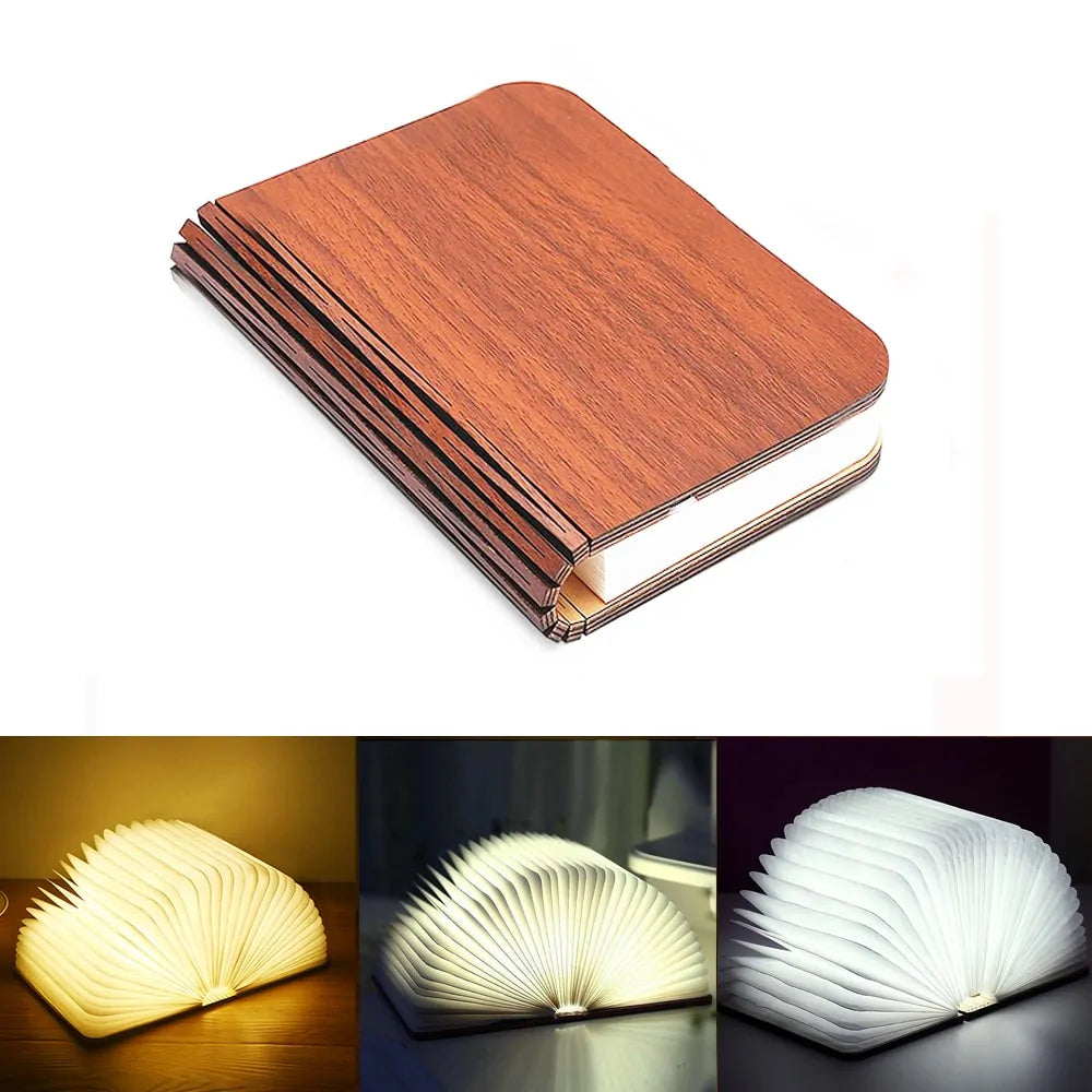 Wooden Book Lamp (Maple and Walnut)