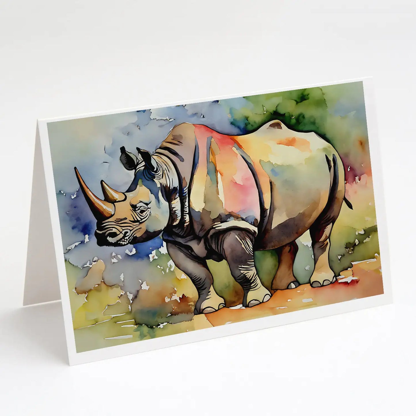 Rhinoceros Greeting Cards