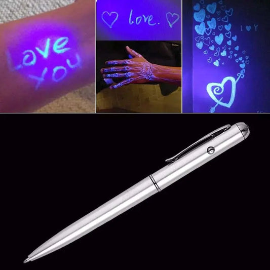 UV Light Ballpoint Pen With Invisible Ink