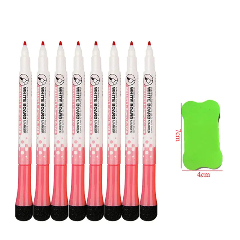 8 Colors Magnetic Fine Tip Dry Erase Markers