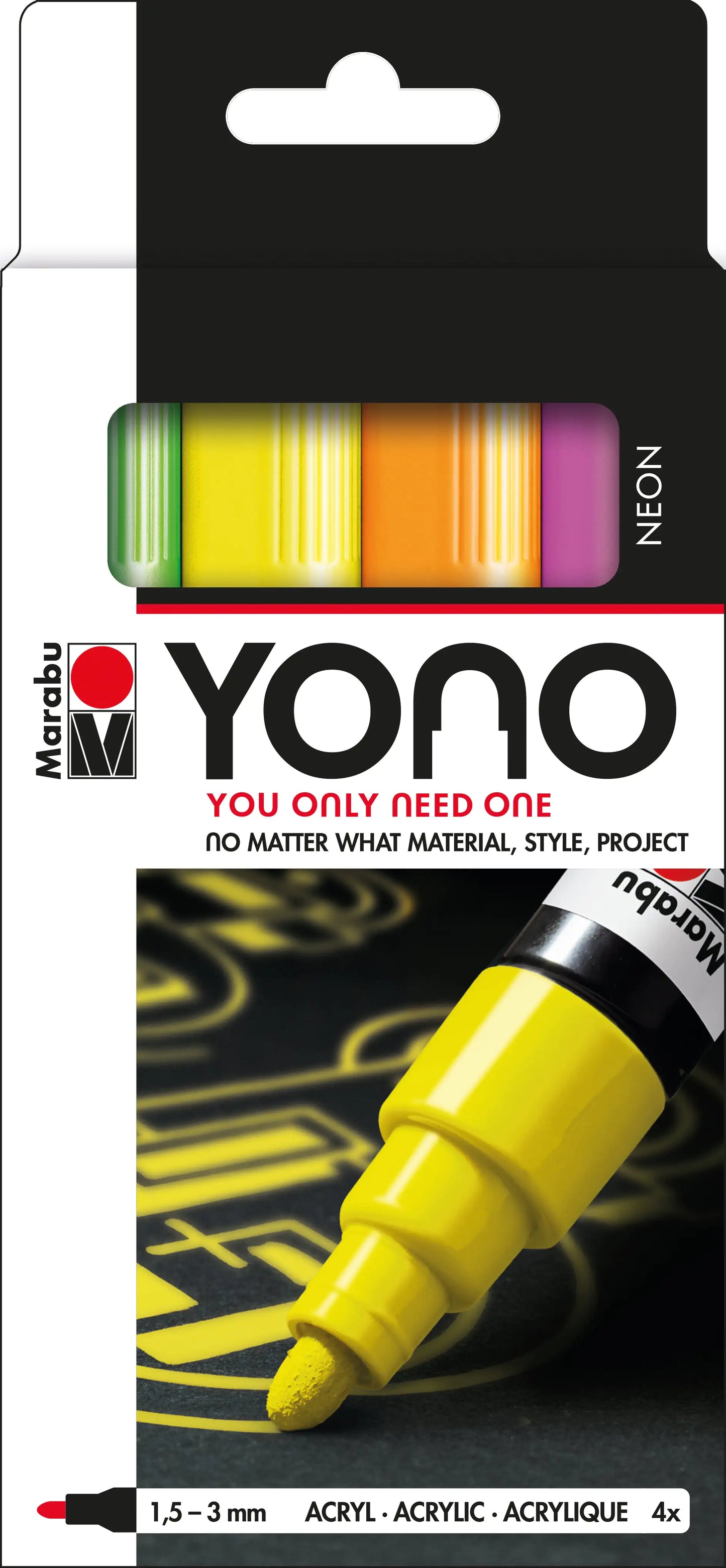 Neon Marabu YONO Markers 4-Pack