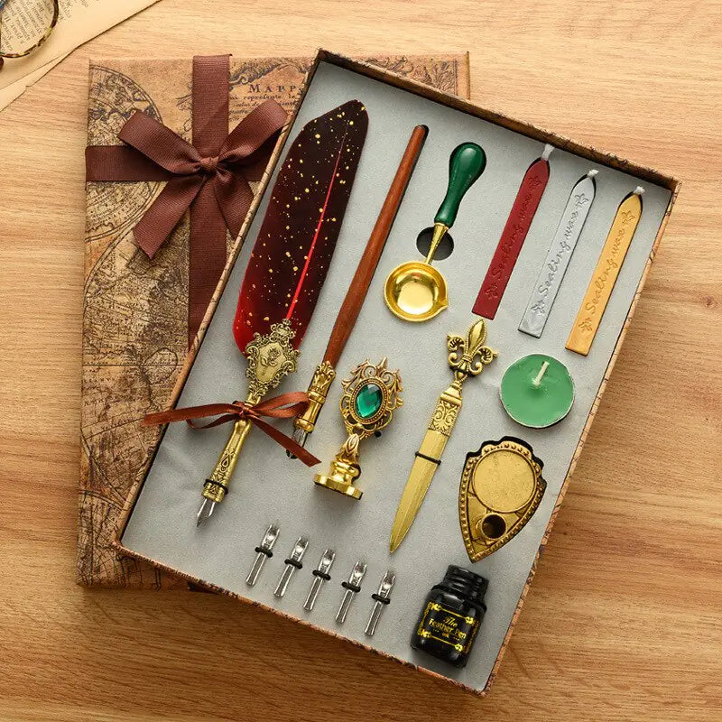 Antique Feather Pen Kit