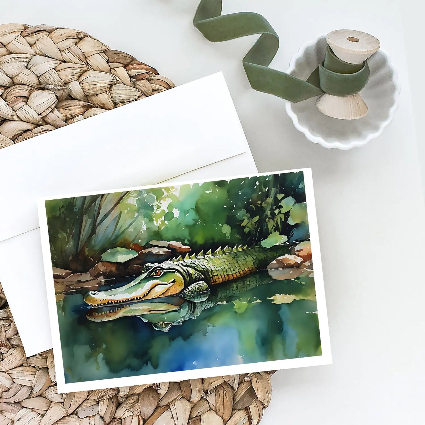 Alligator Greeting Cards Pack of 8