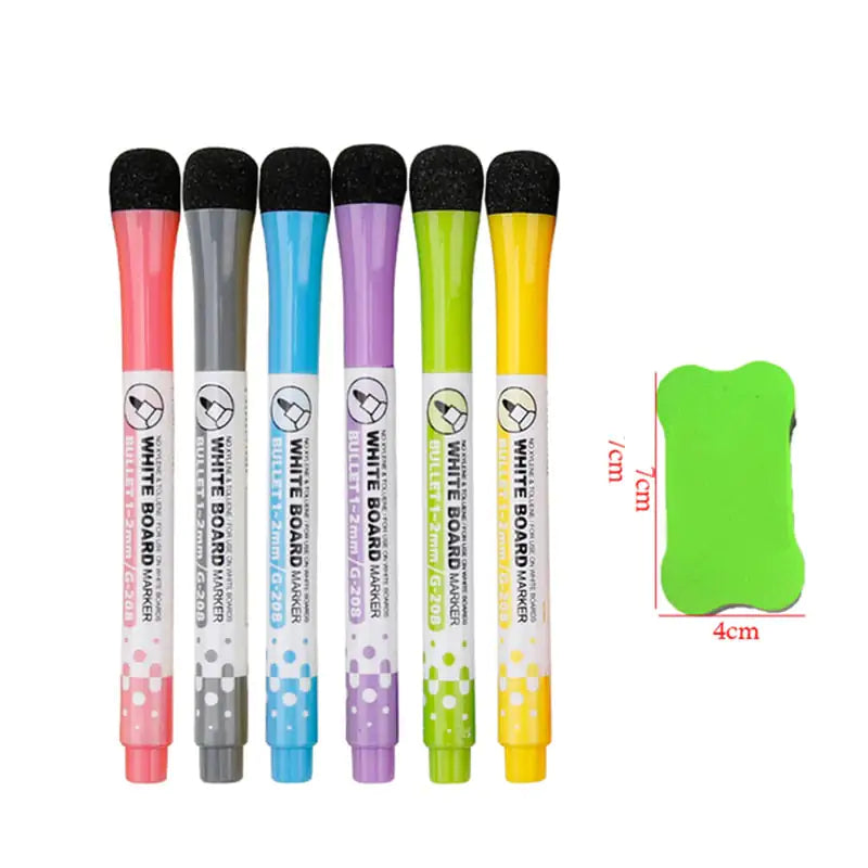 8 Colors Magnetic Fine Tip Dry Erase Markers