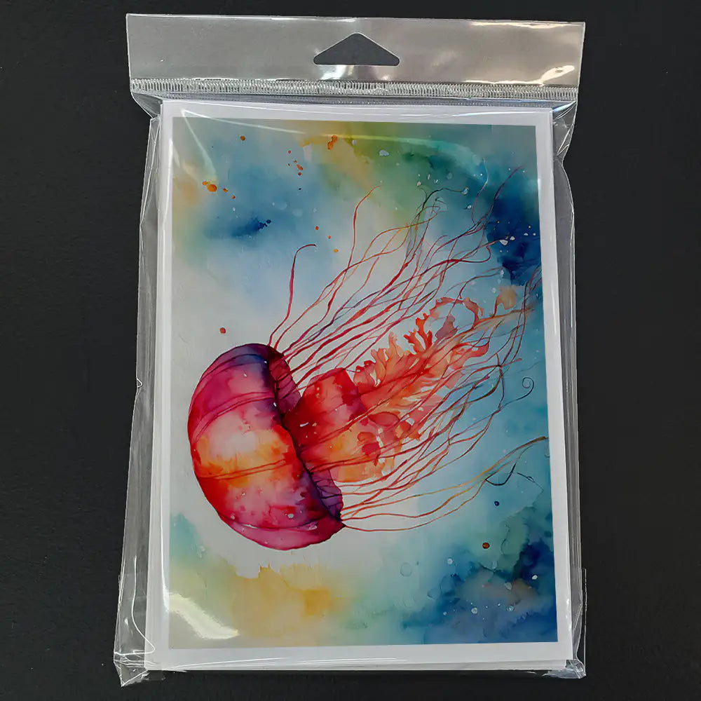 Jellyfish Greeting Cards Pack of 8