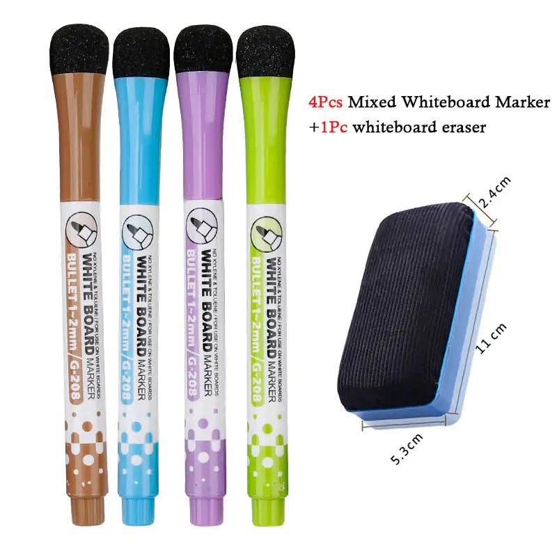 8 Colors Magnetic Fine Tip Dry Erase Markers