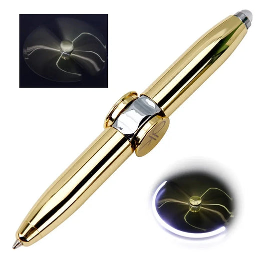 Decompression Finger Rotate Luminous Gyro Pens