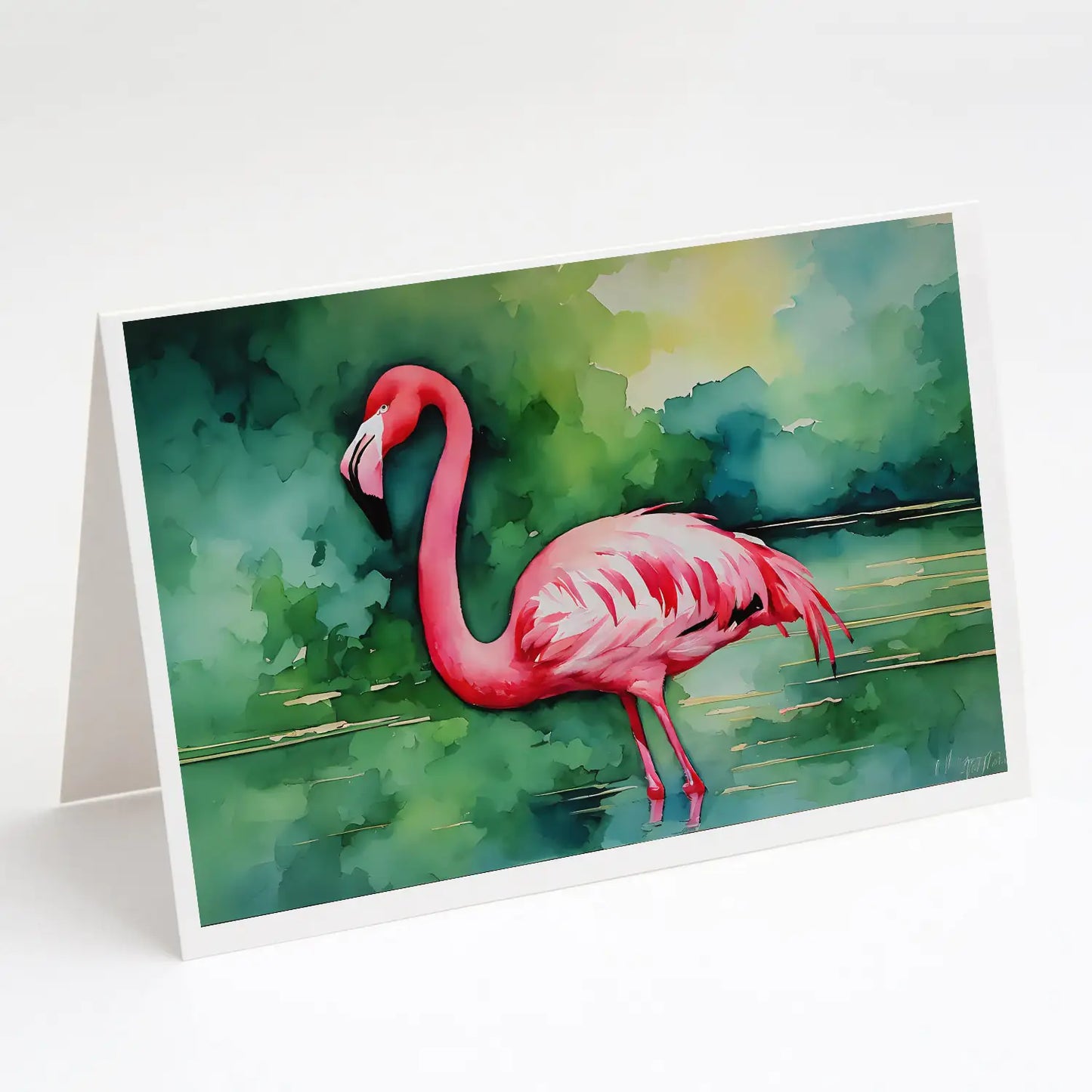 Flamingo Greeting Cards Pack of 8