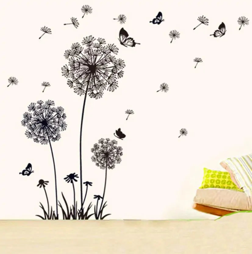 Butterfly Flying In Dandelion Stickers