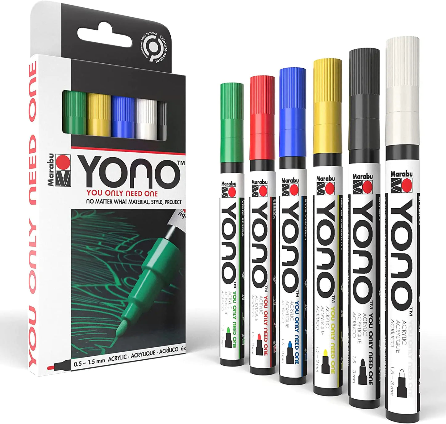 Fine Point Marabu YONO Markers 6-Pack