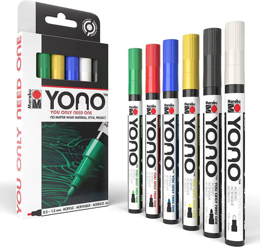 Fine Point Marabu YONO Markers 6-Pack