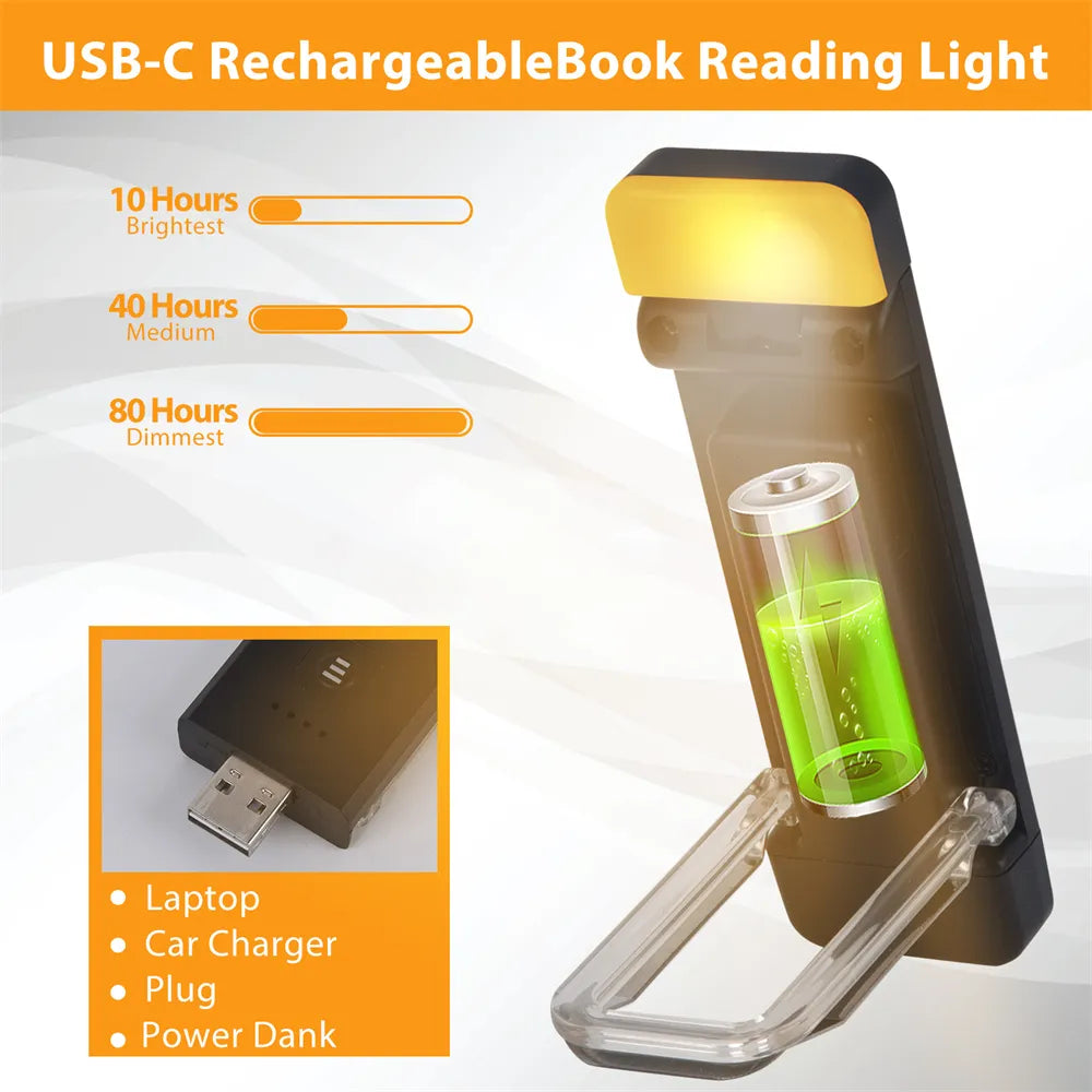 Clip-on Bookmark Book Light With Timer