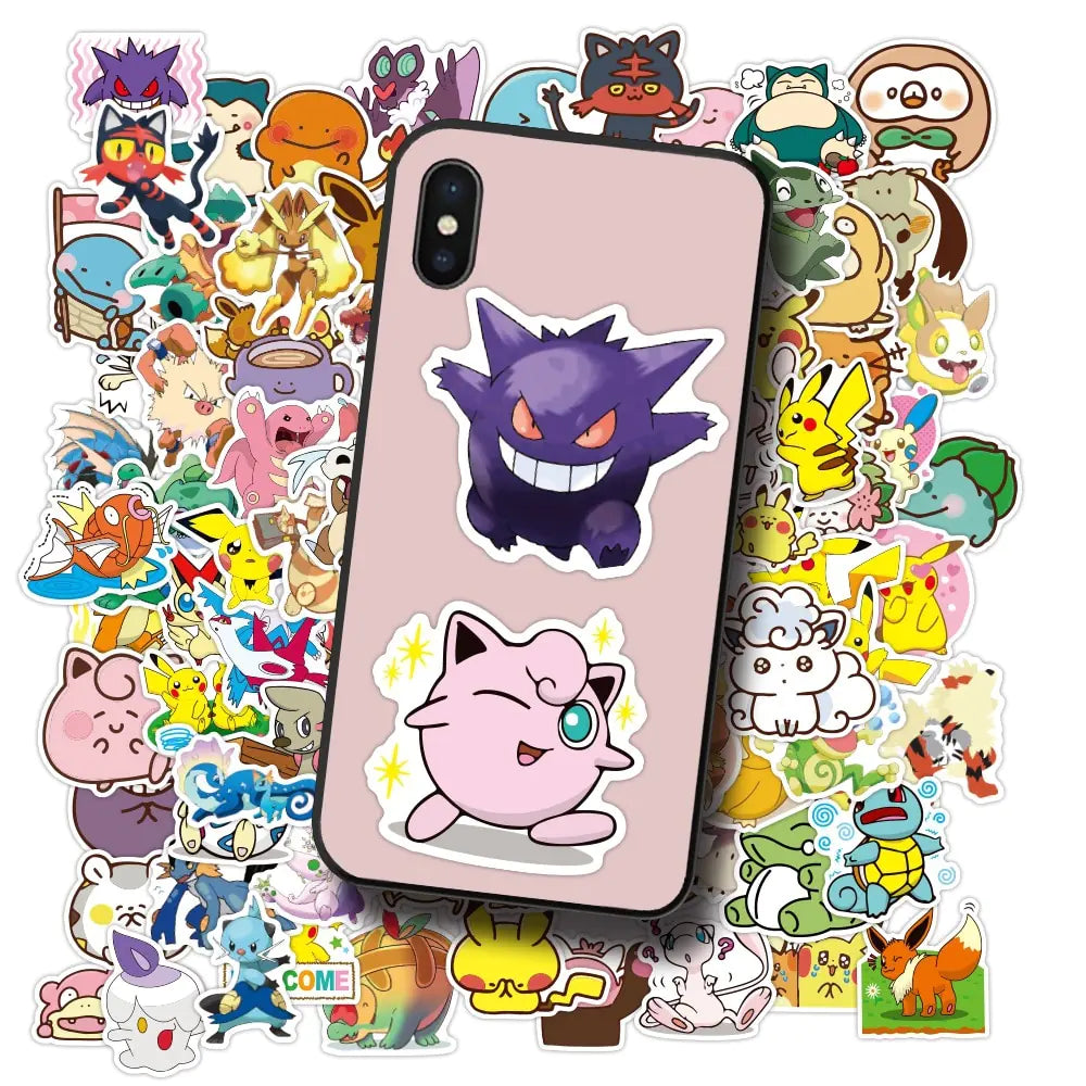 50/100Pcs Pokemon Waterproof Stickers