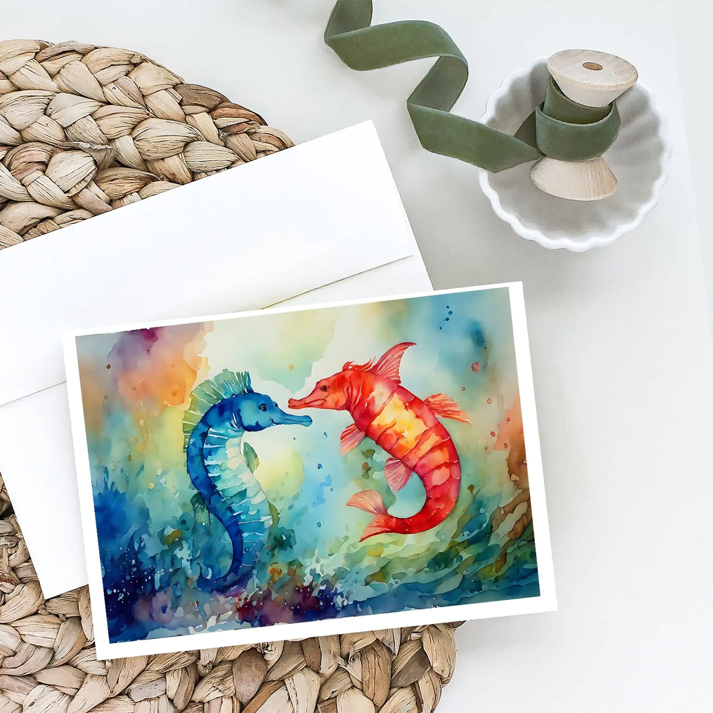 Seahorses Greeting Cards