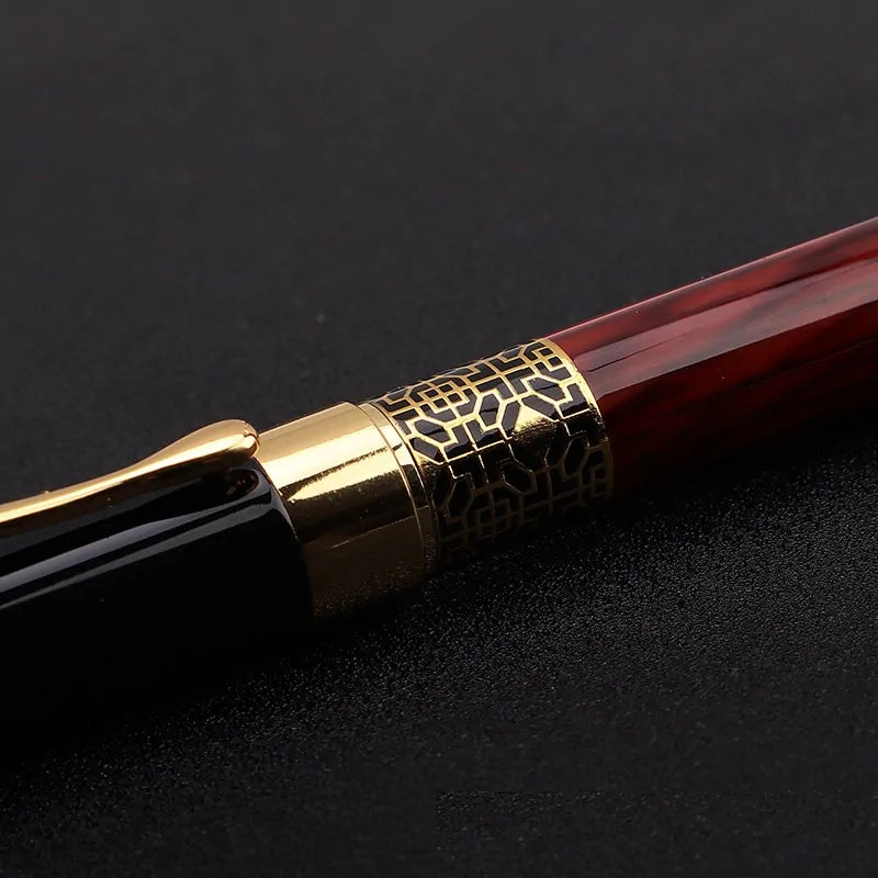 Wood Grain Fountain Pen: High-Grade Metal, 1Pc