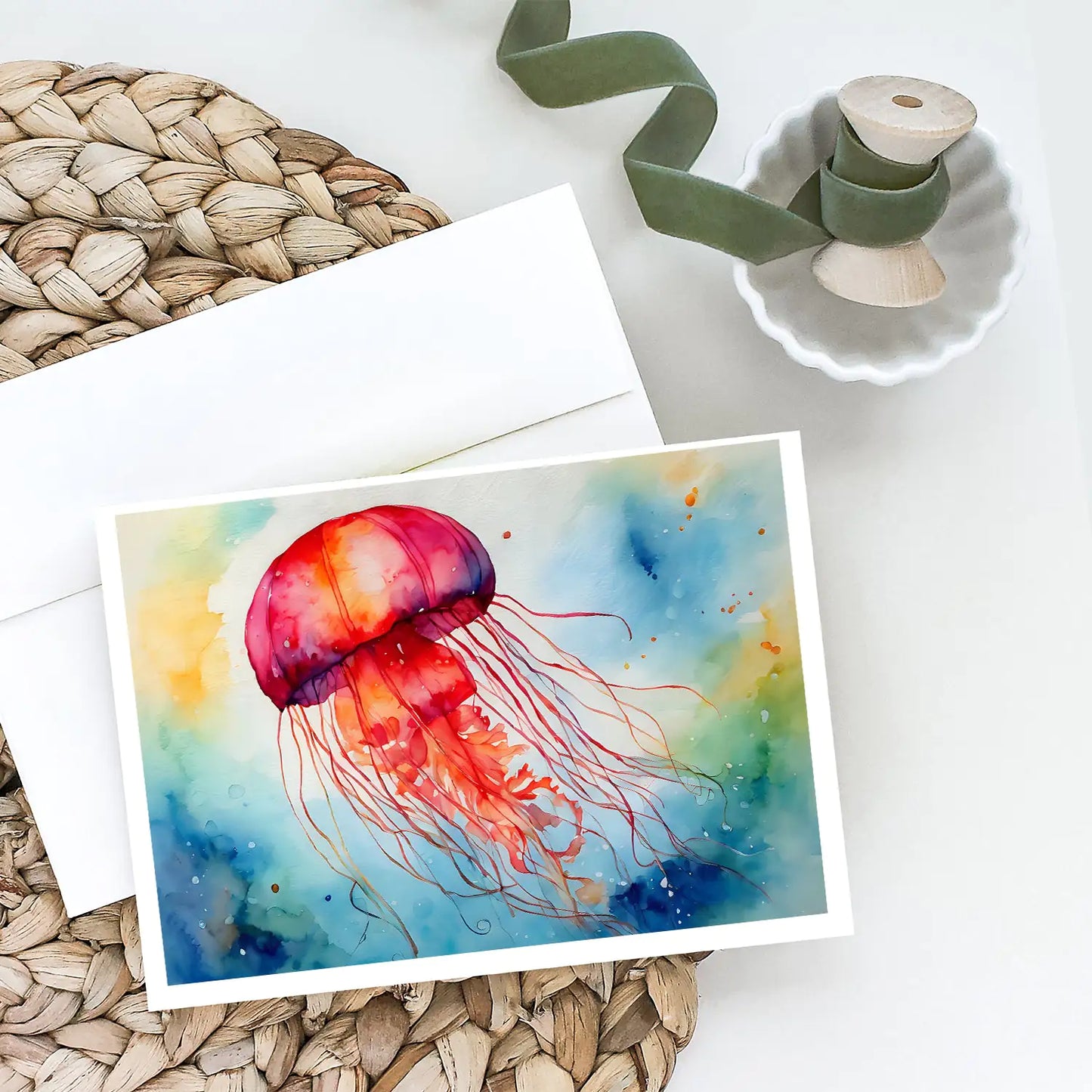 Jellyfish Greeting Cards Pack of 8