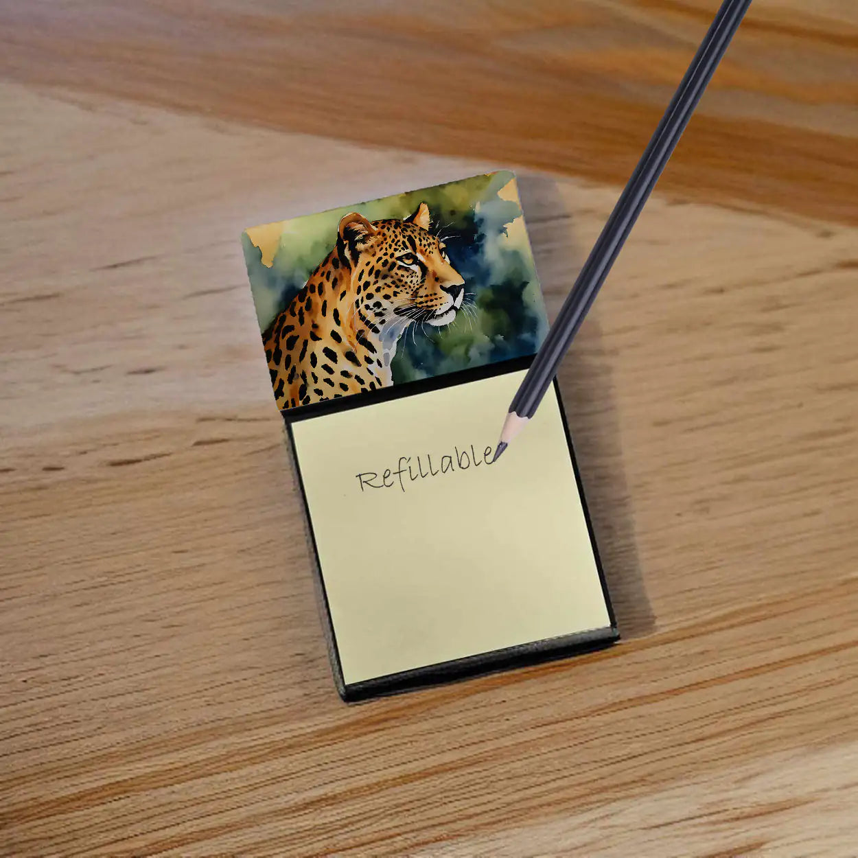 Leopard Sticky Note Holder