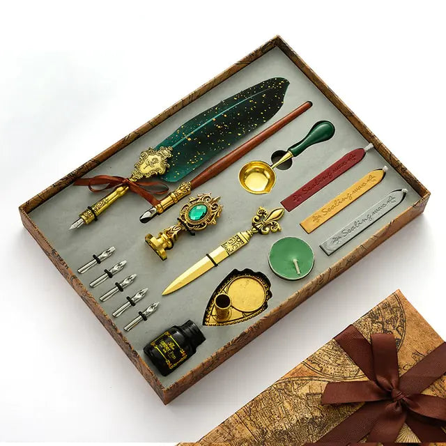 Antique Feather Pen Kit