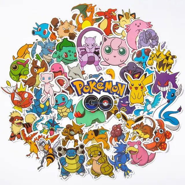 50/100Pcs Pokemon Waterproof Stickers