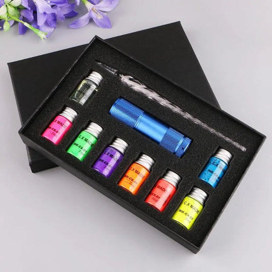 Invisible Fluorescence Bottled Dip Signature Pen Set