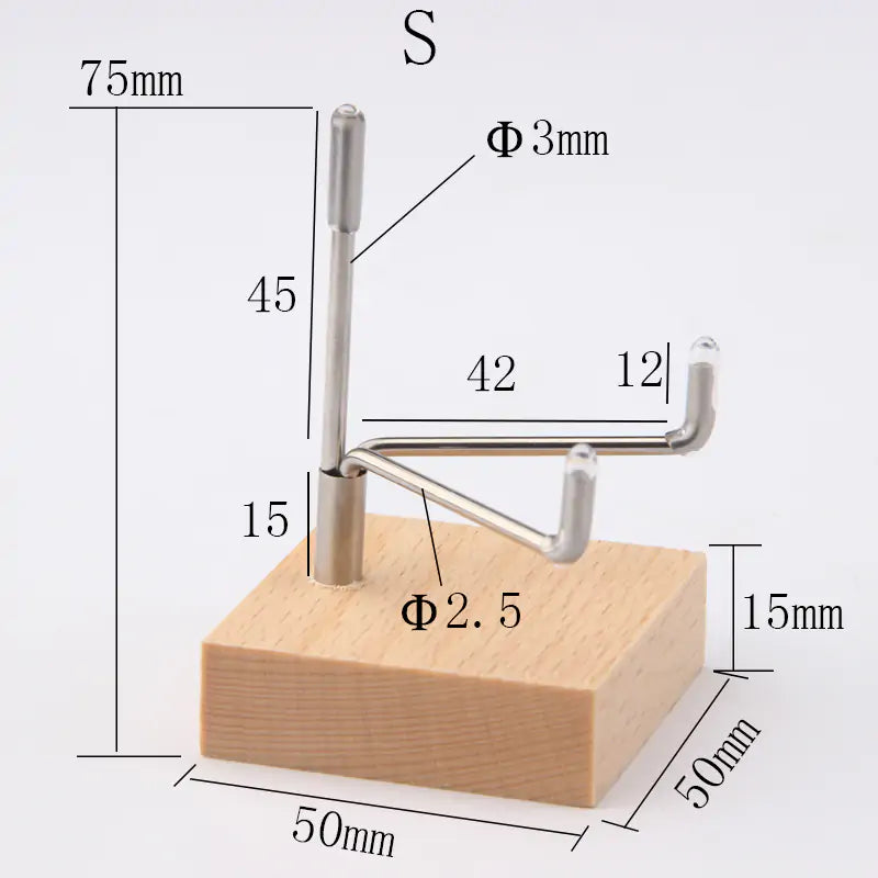 Wood Base Stone Display Rack