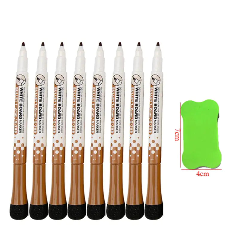 8 Colors Magnetic Fine Tip Dry Erase Markers