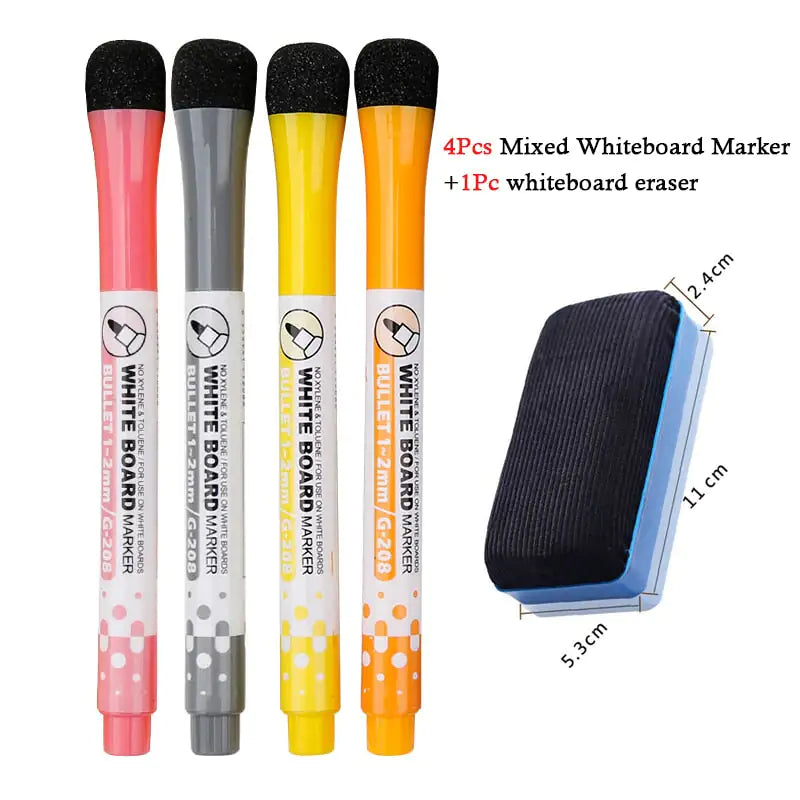 8 Colors Magnetic Fine Tip Dry Erase Markers