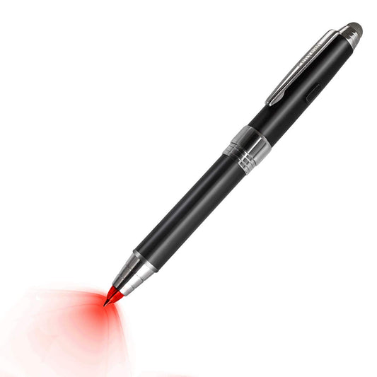 Penyeah LED Flashlight Pen Pen Light with Stylus Pen Tip Multi-Function Capacitive Touch Screen Pen - Helpful for Touching Reading or Writing - P9 Red Light