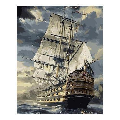Unframed Color-by-Number Digital Painting - Wave Theme