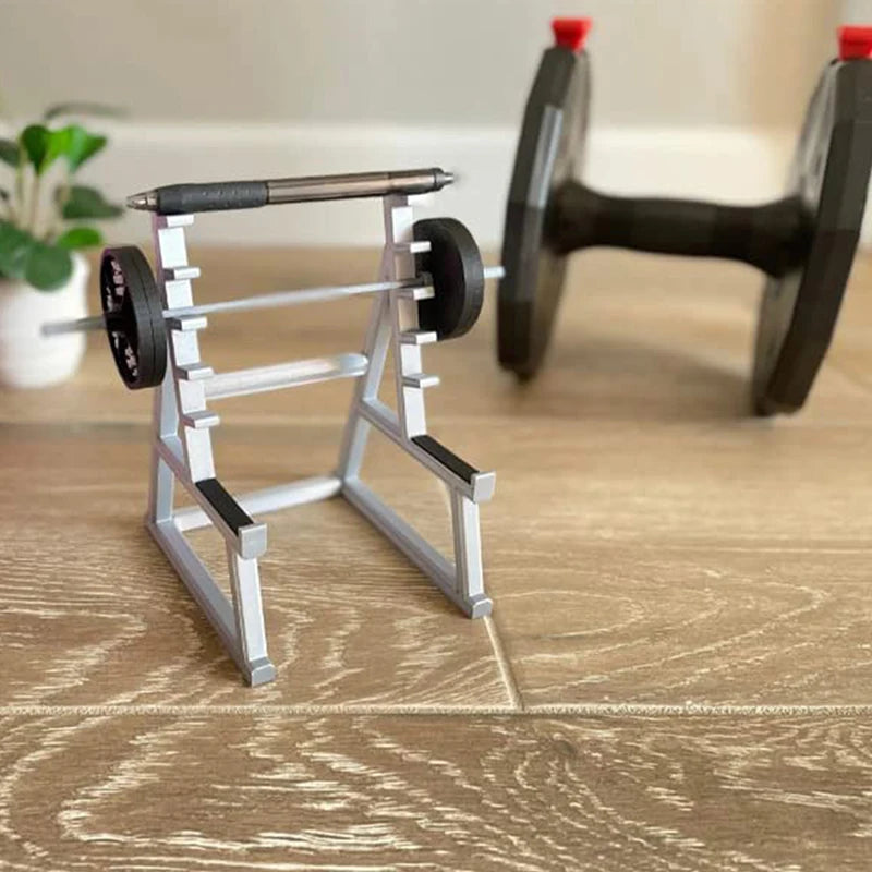 Pencil Holder For Desk- Barbell Rack