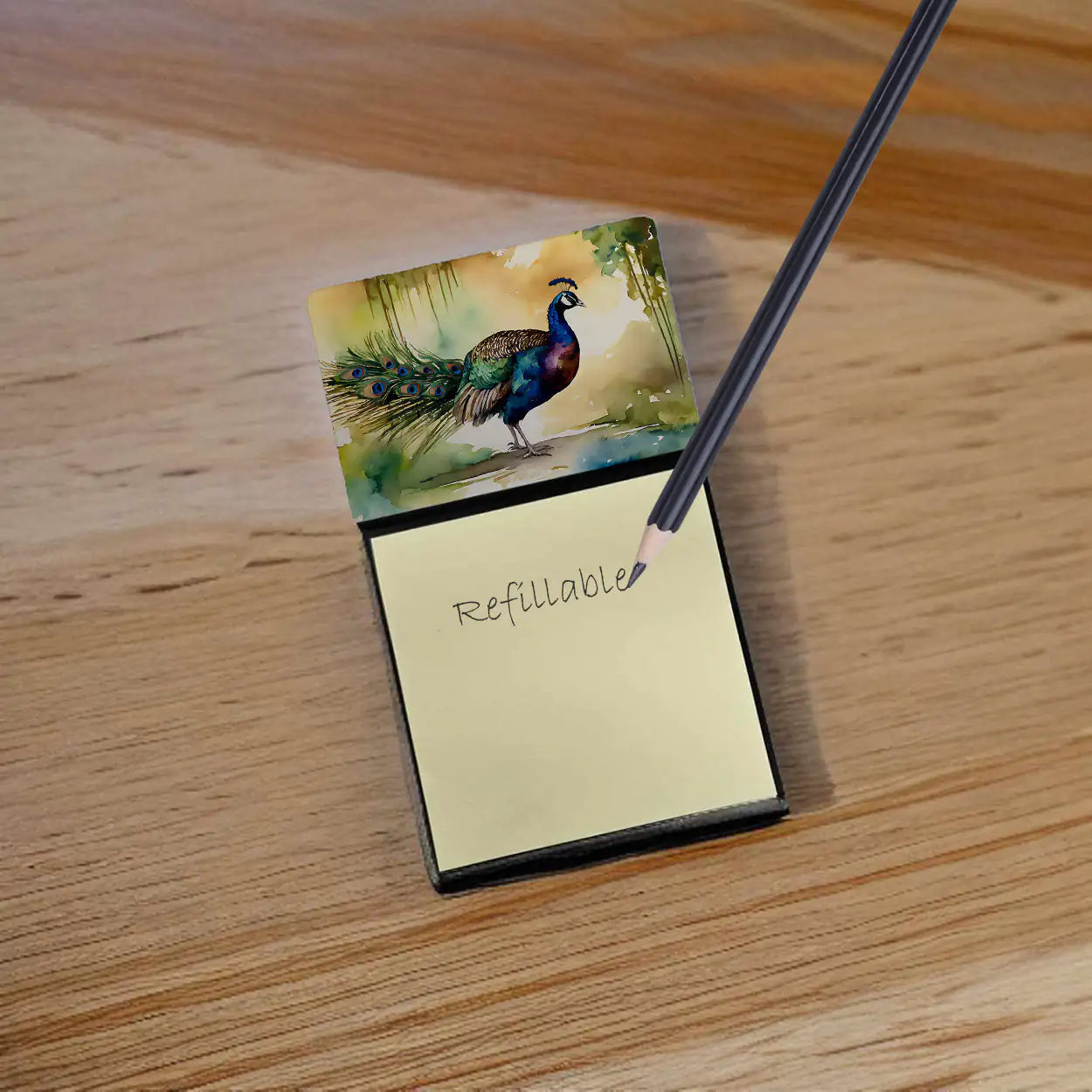 Peacock Sticky Note Holder