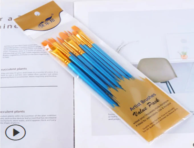 Nylon Paint Brushes Set